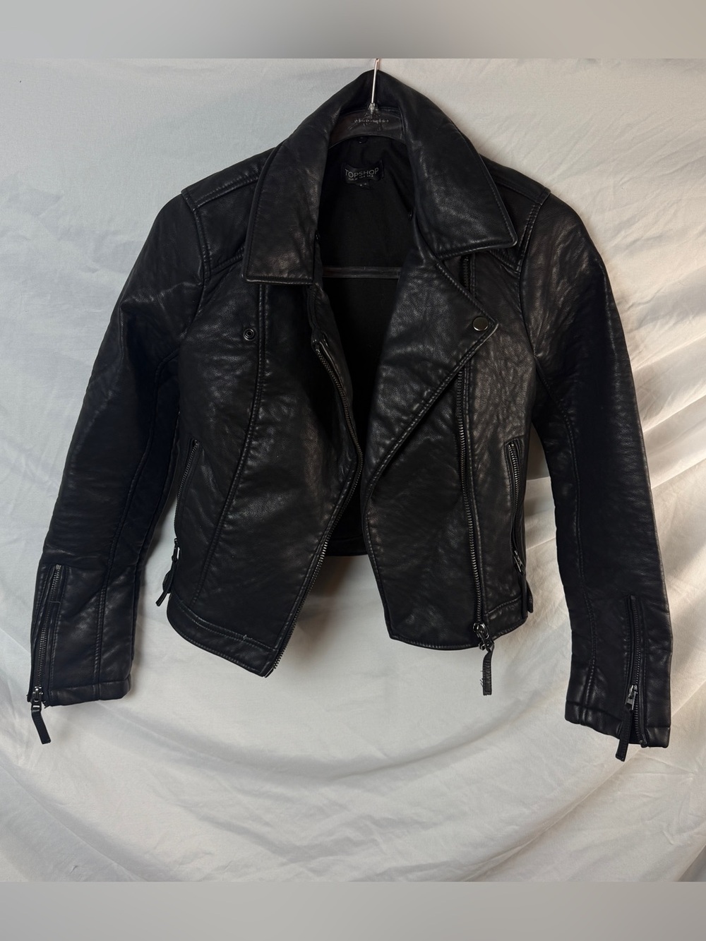 Y2K Top Shop Black Leather Jacket